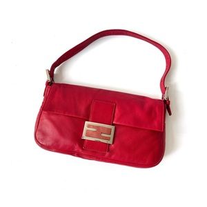 Vintage Fendi Baguette in rich red (great condition)